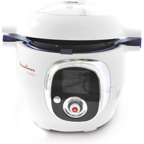  [아마존베스트]Moulinex CE704110 Cookeo Multi Cooker (800 Watt, French Version) white / chrome (FR)