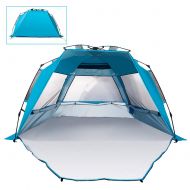 Mounchain Beach Tent Easy Setup, 3-4 Person Family Camping Tent, Waterproof Beach Tent Quick Pop Up for Hiking Picnic Traveling and Fishing