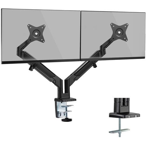  Mount-It! MI-4884B Dual Monitor Desk Mount with Low Profile Gas Spring Arms