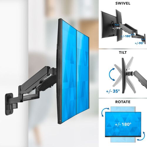  Mount-It! Dual Monitor Wall Mount for 17 to 27