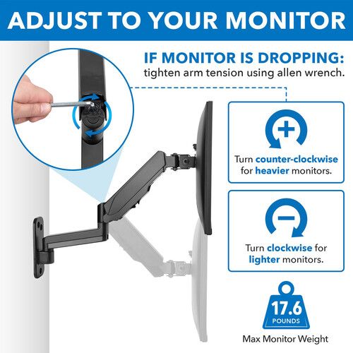  Mount-It! Dual Monitor Wall Mount for 17 to 27