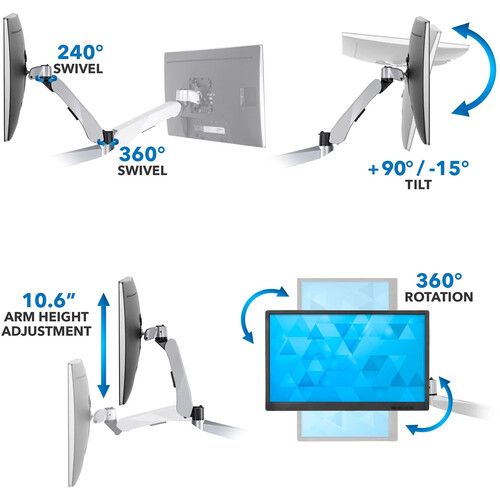  Mount-It! MI-65151 Quad Monitor Desk Mount for Up to 27