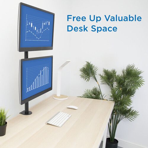  Mount-It! Vertical Dual-Monitor Desk Mount for 13 to 32