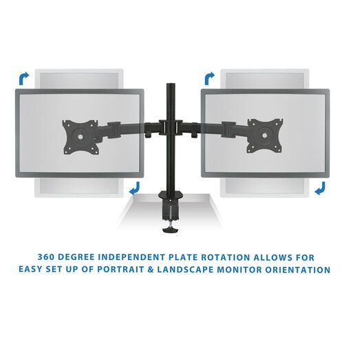  Mount-It! Full Motion Dual Monitor Desk Mount for 13 to 27