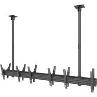 Mount-It! Six-Screen Dual-Pole Ceiling Mount (3 x Side-by-Side, 3 x Back-to-Back)