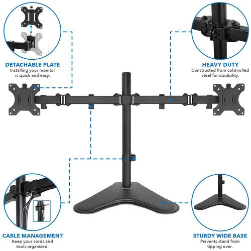  Mount-It! Dual Monitor Desk Stand for 19-32