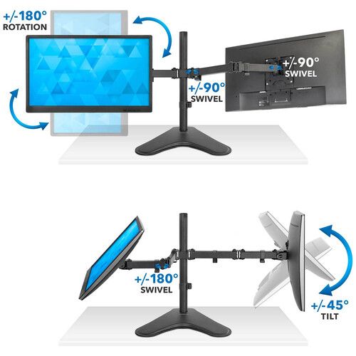  Mount-It! Dual Monitor Desk Stand for 19-32