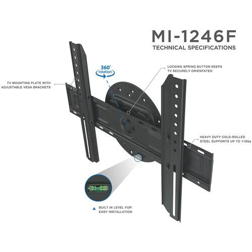  Mount-It! Rotating Wall Mount for Displays up to 70