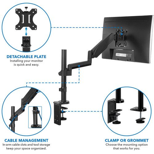  Mount-It! Single Monitor Desk Mount