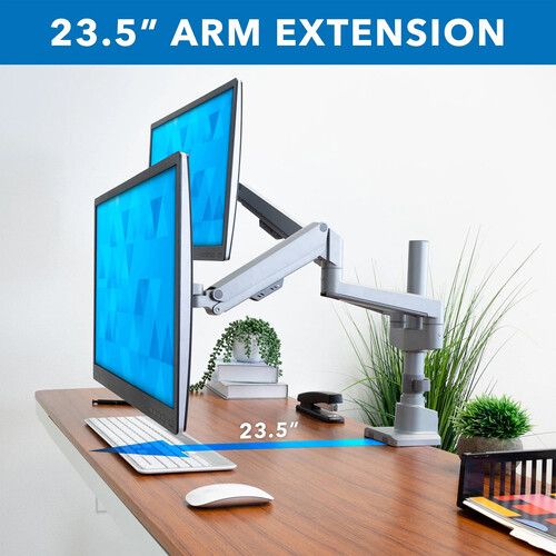  Mount-It! MI-6772 Full-Motion Dual-Monitor Desk Mount for 19 to 32