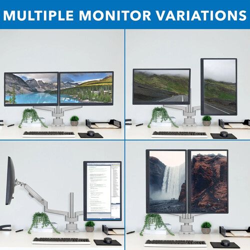  Mount-It! MI-6772 Full-Motion Dual-Monitor Desk Mount for 19 to 32