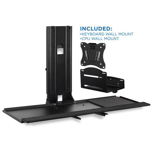  Mount-It! Monitor and Keyboard Wall Mount with PC Holder
