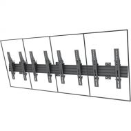 Mount-It! Four-Screen Menu Board Wall Mount with Push-In/Pop-Out Brackets (Portrait)