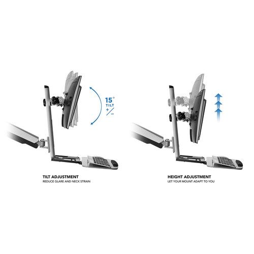  Mount-It! Dual Monitor Stand Up Workstation