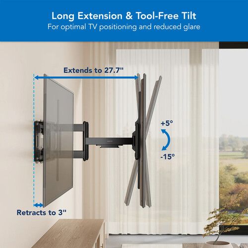  Mount-It! MI-14010 Heavy Duty XXL Full Motion TV Wall Mount for 60 to 120