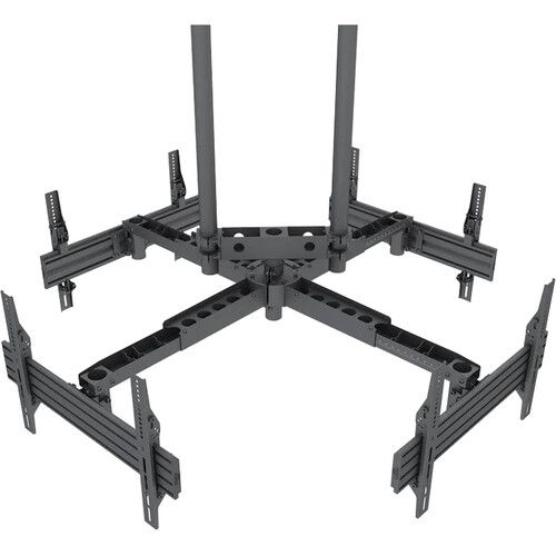  Mount-It! Four-Screen Dual-Pole Ceiling Mount (Four-Sided, Heavy-Duty)