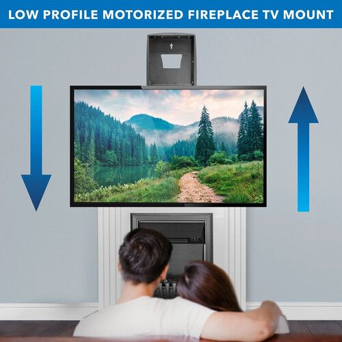 Mount-It! MI-302 Motorized Fireplace TV Mount with In-Wall Recessed Base