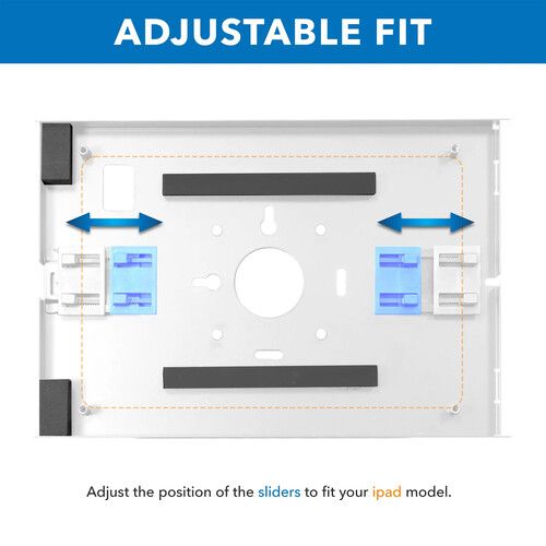  Mount-It! Anti-Theft Floor Stand with Document Holder for Apple iPad White