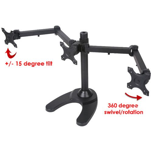  Mount-It! Triple Arm Freestanding Monitor Stand