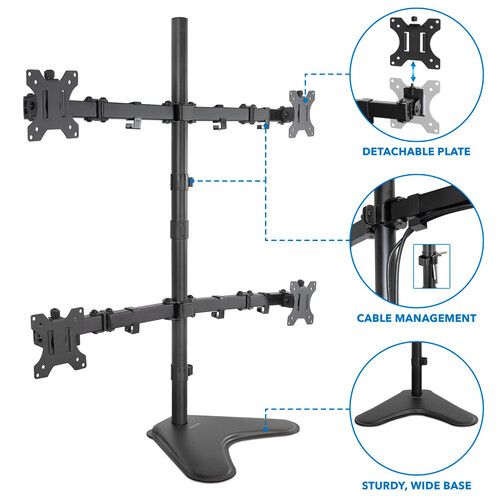  Mount-It! Quad Monitor Desk Mount for Displays up to 32