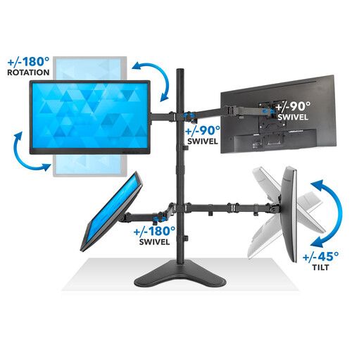  Mount-It! Quad Monitor Desk Mount for Displays up to 32