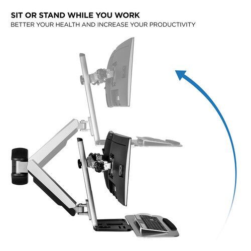  Mount-It! Wall-Mounted Dual Monitor Workstation