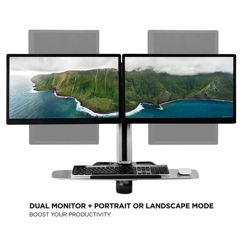  Mount-It! Wall-Mounted Dual Monitor Workstation