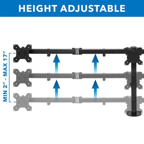  Mount-It! Full Motion Triple Monitor Desk Mount for 24 to 32