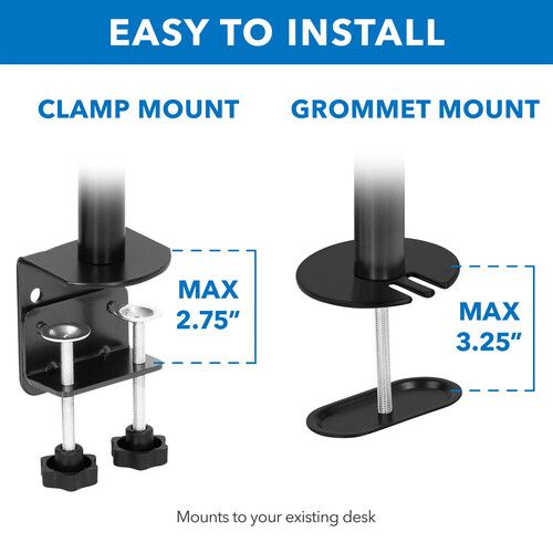  Mount-It! Full Motion Triple Monitor Desk Mount for 24 to 32