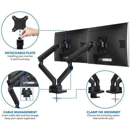  Mount-It! Dual Monitor Desk Mount