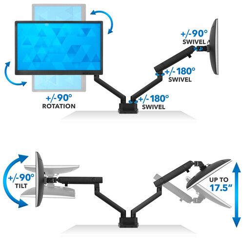  Mount-It! Dual Monitor Desk Mount