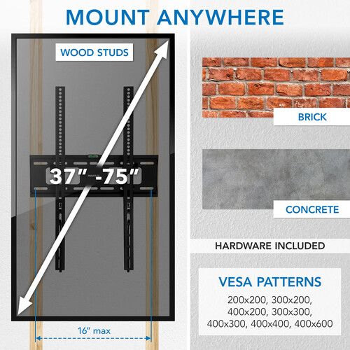  Mount-It! MI-1377 Portrait TV Wall Mount for 37 to 75