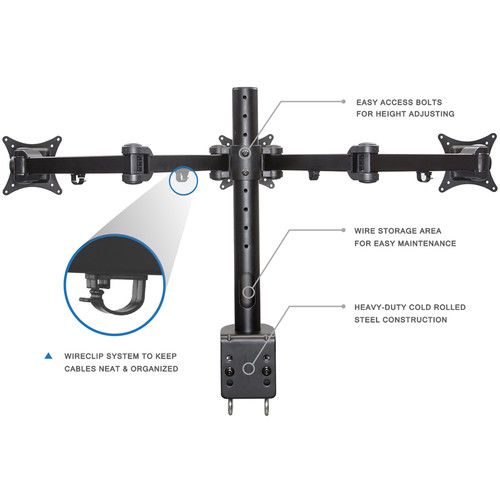  Mount-It! Triple-Arm Articulating Computer Monitor Desk Mount