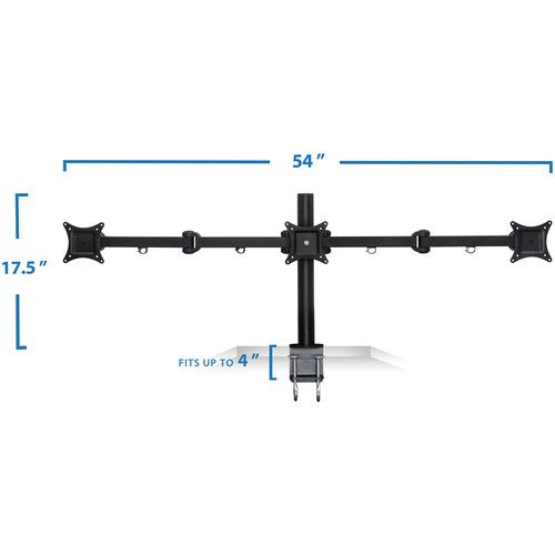  Mount-It! Triple-Arm Articulating Computer Monitor Desk Mount