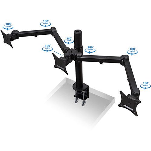  Mount-It! Triple-Arm Articulating Computer Monitor Desk Mount