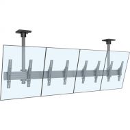 Mount-It! Four-Screen Three-Pole Ceiling Mount (Side-by-Side Portrait)