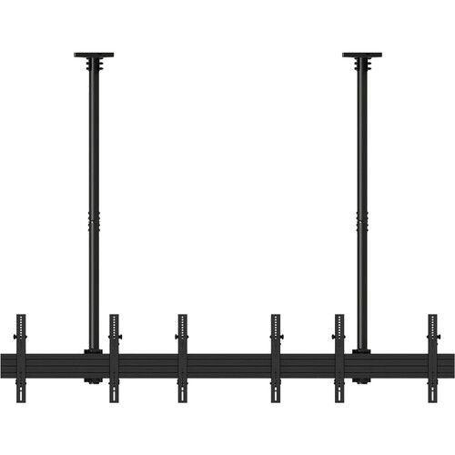  Mount-It! Three-Screen Dual-Pole Ceiling Mount (Side-by-Side)