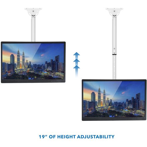  Mount-It! MI-509LWHT Full Motion Ceiling Mount with Long Extension for 32 to 70