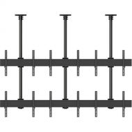 Mount-It! Six-Screen Three-Pole Ceiling Mount (2 Top-to-Bottom, 3 Side-by-Side)