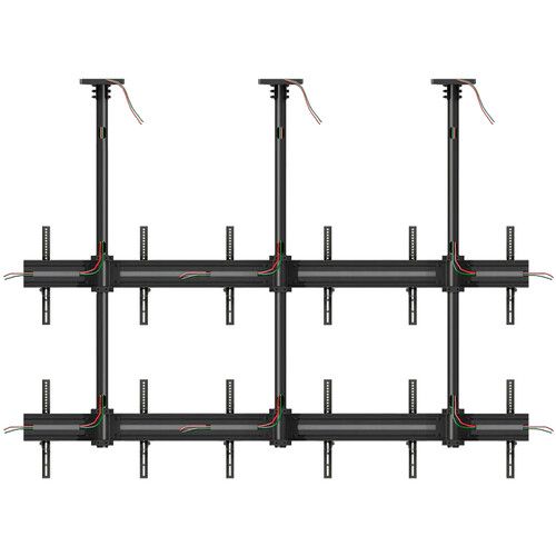 Mount-It! Six-Screen Three-Pole Ceiling Mount (2 Top-to-Bottom, 3 Side-by-Side)
