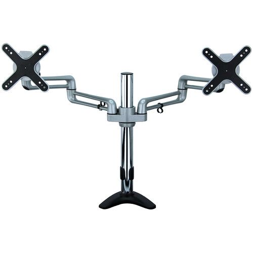  Mount-It! Dual Articulating Arm Monitor Desk Mount (Silver)