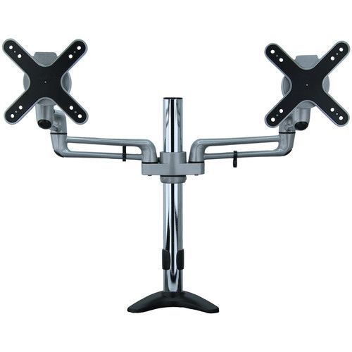  Mount-It! Dual Articulating Arm Monitor Desk Mount (Silver)