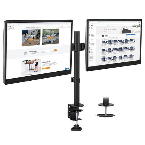  Mount-It! Full Motion Dual Monitor Desk Mount for 13-32