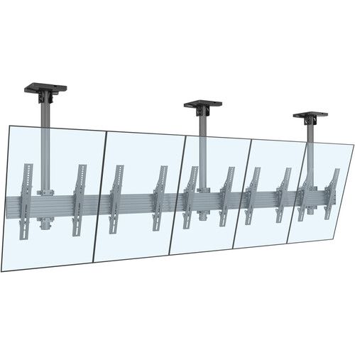  Mount-It! Five-Screen Three-Pole Ceiling Mount (Side-by-Side, Portrait)