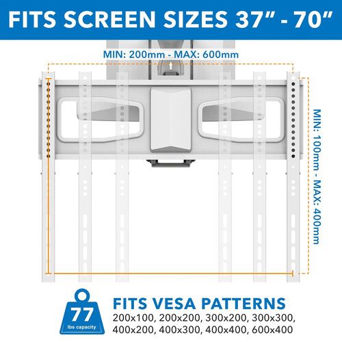  Mount-It! MI-386W Motorized Above-Fireplace Wall Mount for 40 to 70