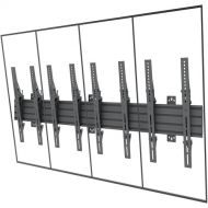 Mount-It! Four-Screen Menu Board Wall Mount with Tilt Mounting Brackets (Side-by-Side)