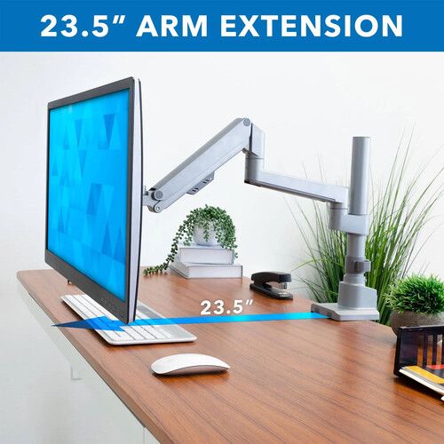  Mount-It! Full Motion Single Monitor Desk Mount with Gas Spring Arm (Height Adjustable)