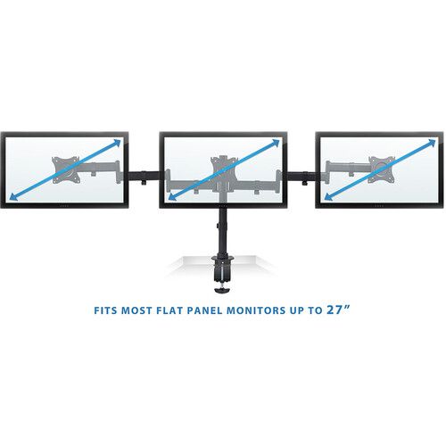  Mount-It! Adjustable Triple Monitor Mount for 13 to 27