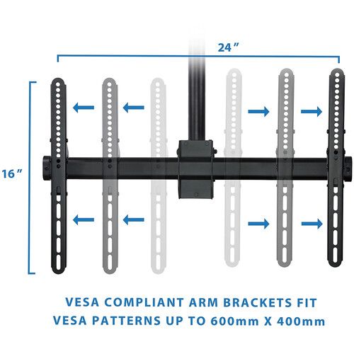  Mount-It! MI-509L Full Motion Ceiling Mount with Long Extension for 32 to 70