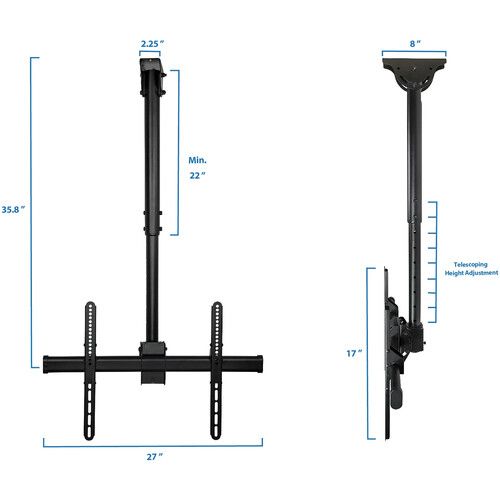  Mount-It! MI-509B Full Motion Ceiling TV Mount for 32 to 70